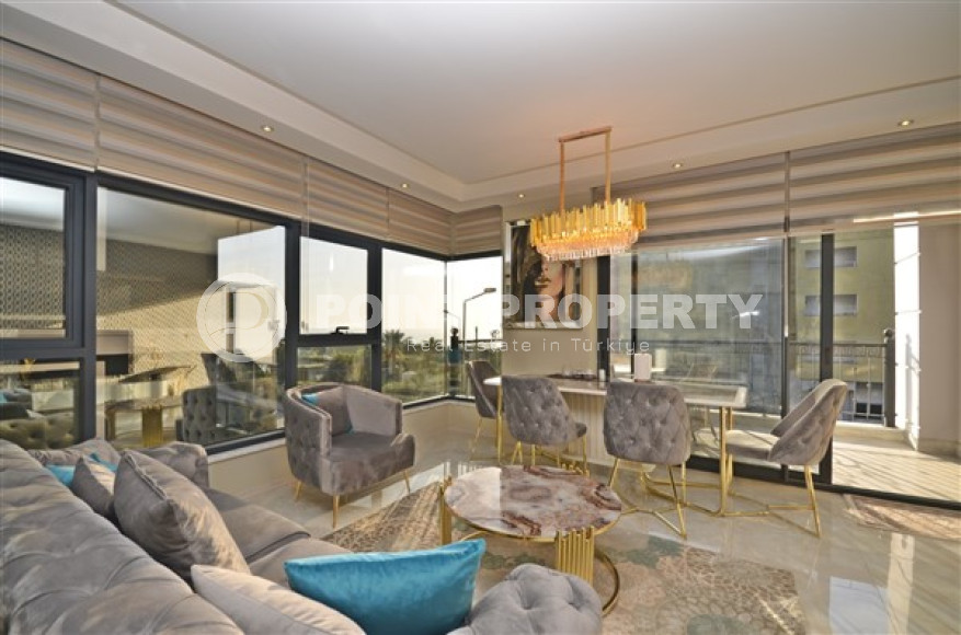 Стильная квартира с двумя спальнями, 115м² в новом элитном комплексе в районе Каргыджак, Алания-id-2159-фото-5