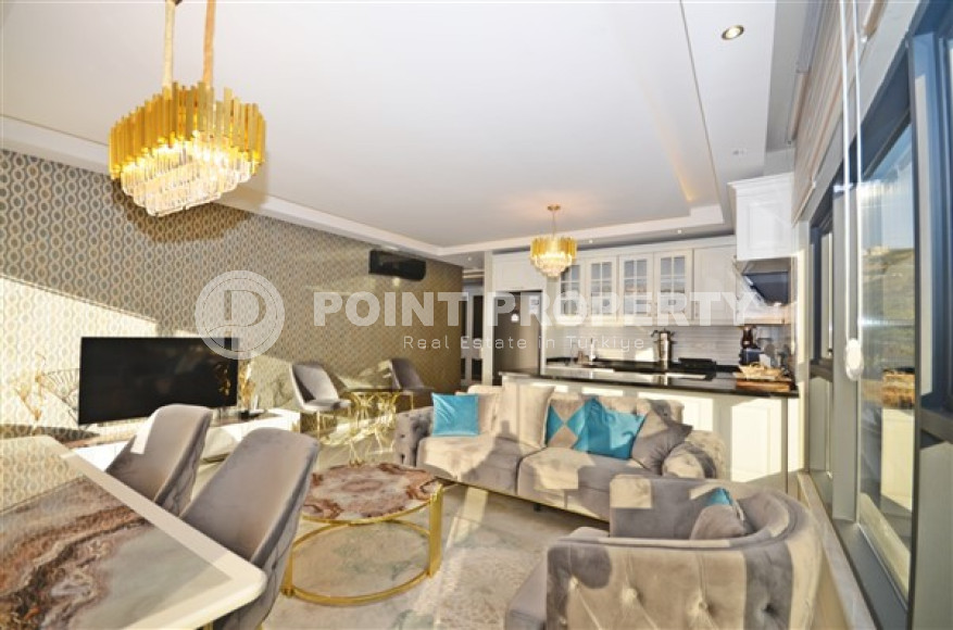 Стильная квартира с двумя спальнями, 115м² в новом элитном комплексе в районе Каргыджак, Алания-id-2159-фото-6