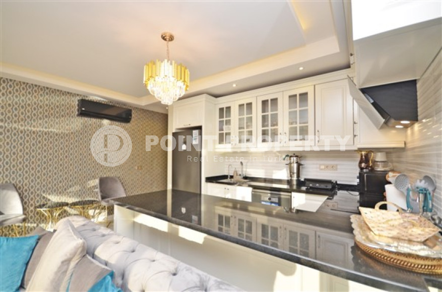 Стильная квартира с двумя спальнями, 115м² в новом элитном комплексе в районе Каргыджак, Алания-id-2159-фото-8