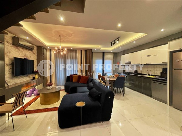 Elegant three bedroom penthouse, 130m², in Oba, Alanya, in a complex with infrastructure-id-2162-photo-4