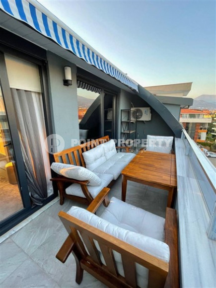 Elegant three bedroom penthouse, 130m², in Oba, Alanya, in a complex with infrastructure-id-2162-photo-12