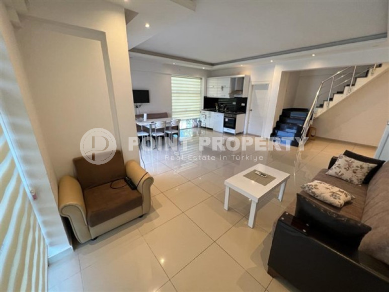 Двухуровневая квартира 2+1, 110м², в комплексе с инфраструктурой в 300м от пляжа Клеопатры, Алания-id-2163-фото-15