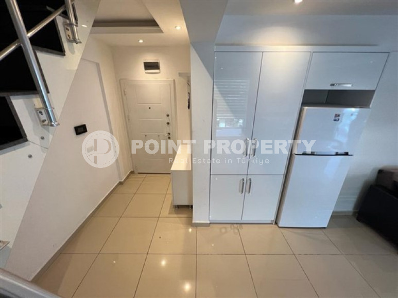 Двухуровневая квартира 2+1, 110м², в комплексе с инфраструктурой в 300м от пляжа Клеопатры, Алания-id-2163-фото-17