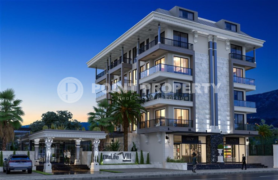 Квартиры в комплексе премиум класса на этапе строительства в 300м от моря в районе Каргыджак, Алания-id-2170-фото-2