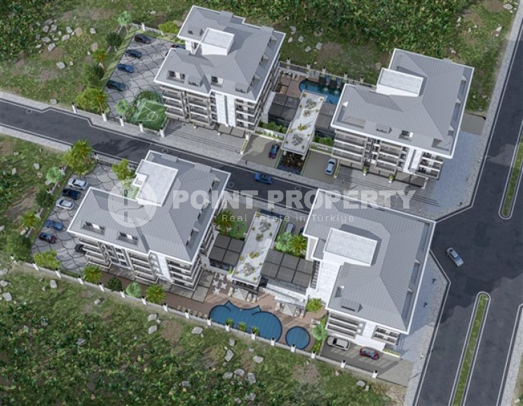 Квартиры в комплексе премиум класса на этапе строительства в 300м от моря в районе Каргыджак, Алания-id-2170-фото-3