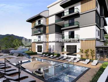 Two-room apartment, 57m², in a residence with a swimming pool in Oba, Alanya, 1300m from the sea-id-2171-photo-2