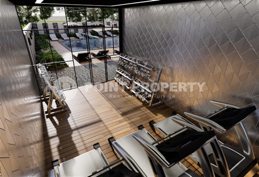 Двухкомнатные апартаменты, 57м², в резиденции с бассейном в районе Оба, Алания, в 1300м от моря-id-2171-фото-9