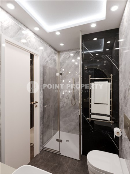 Двухкомнатные апартаменты, 57м², в резиденции с бассейном в районе Оба, Алания, в 1300м от моря-id-2171-фото-15