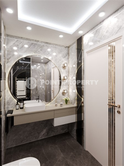 Двухкомнатные апартаменты, 57м², в резиденции с бассейном в районе Оба, Алания, в 1300м от моря-id-2171-фото-16