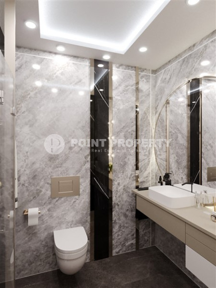 Двухкомнатные апартаменты, 57м², в резиденции с бассейном в районе Оба, Алания, в 1300м от моря-id-2171-фото-17