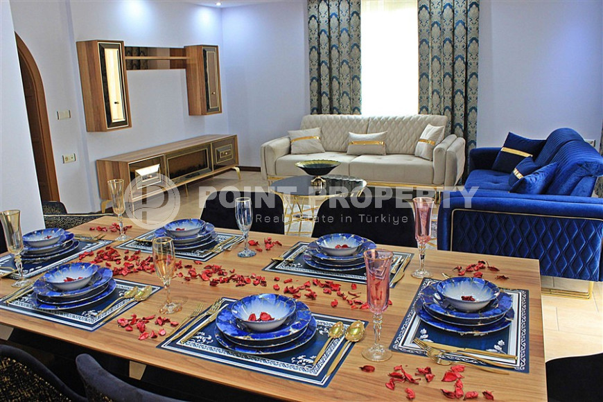 Apartment 2+1 with designer interior, in a cozy residence by the sea in the center of Mahmutlar-id-1175-photo-11