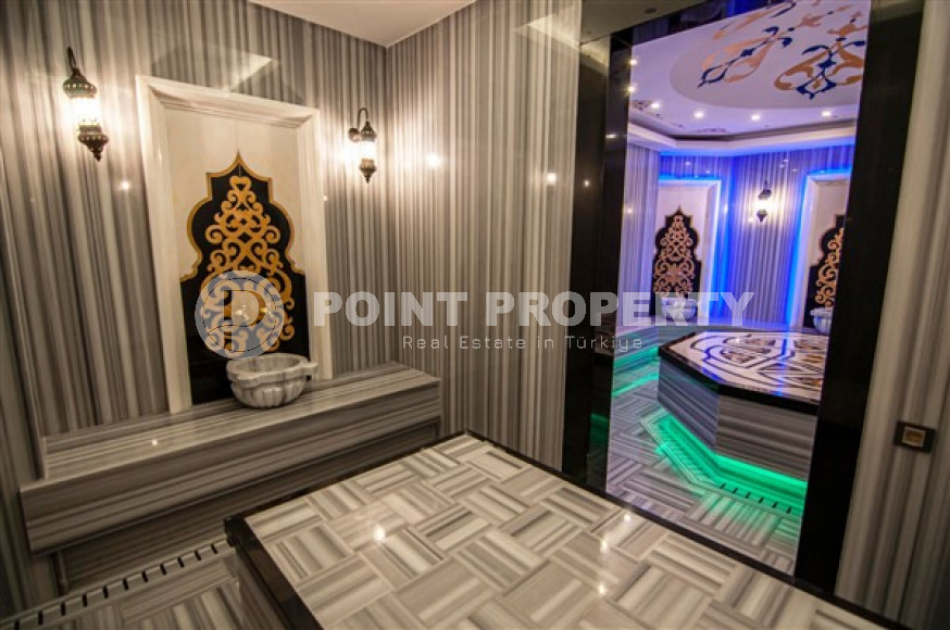 Квартира 2+1, 110м², с видом на море, в элитной резиденции в 250 метрах от моря в Махмутларе, Алания-id-2191-фото-26