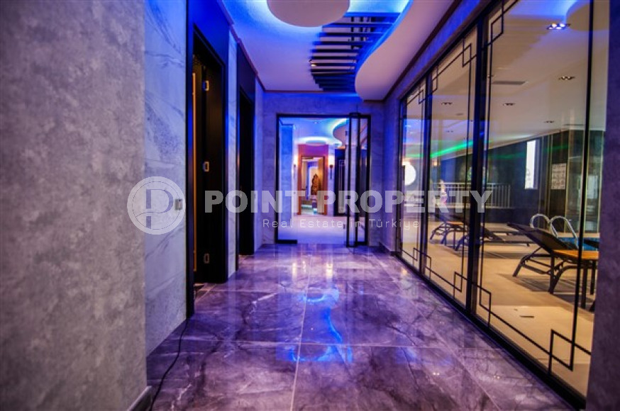 Квартира 2+1, 110м², с видом на море, в элитной резиденции в 250 метрах от моря в Махмутларе, Алания-id-2191-фото-27