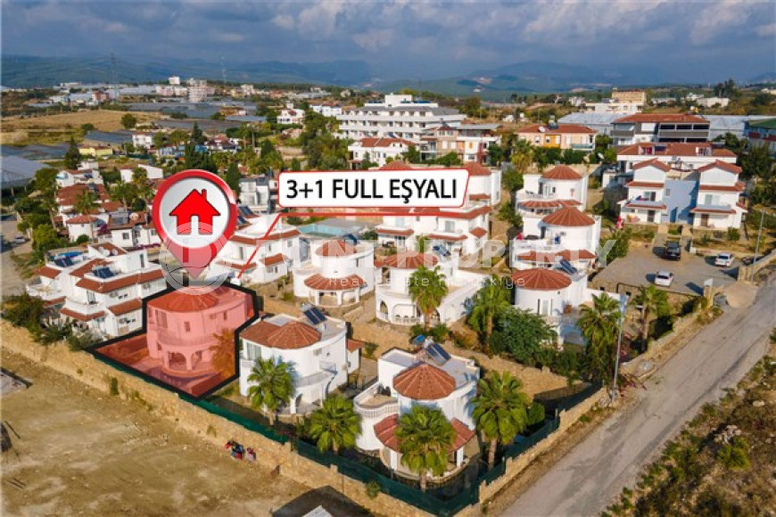 Частная меблированная двухэтажная вилла с тремя спальнями, 120м², в Тюрклере, Алания-id-2199-фото-5