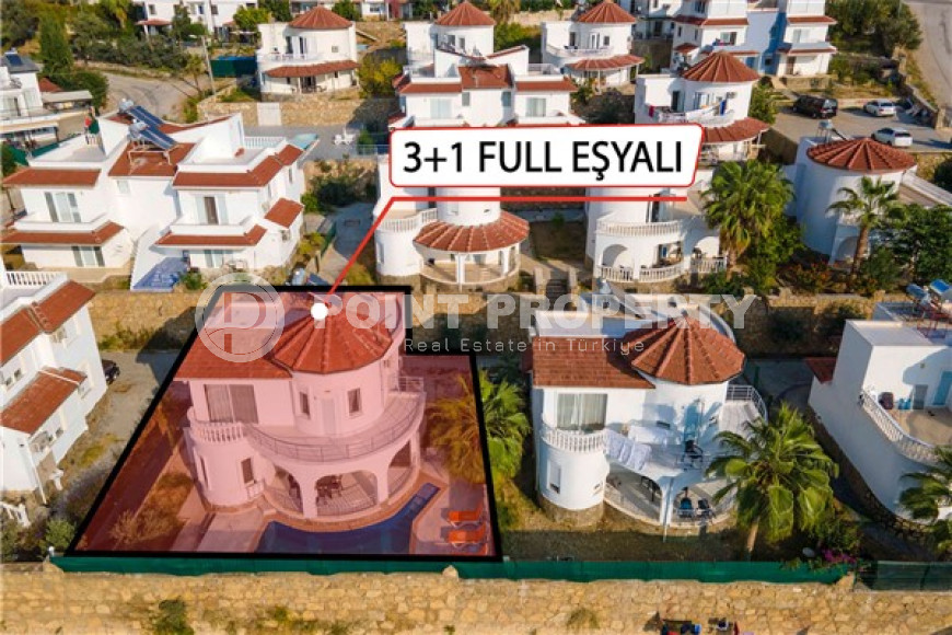 Частная меблированная двухэтажная вилла с тремя спальнями, 120м², в Тюрклере, Алания-id-2199-фото-8