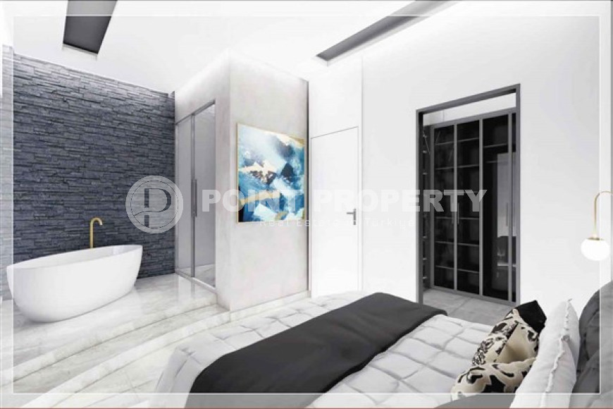 Фешенебельная вилла с четырьмя спальнями, 226м², в районе Авсаллар, Алания, в 500 метрах от моря-id-2201-фото-27