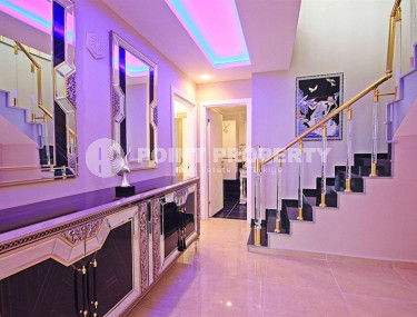 Large view duplex 3+1 with designer interior in Mahmutlar 250m from the Mediterranean Sea-id-1179-photo-5