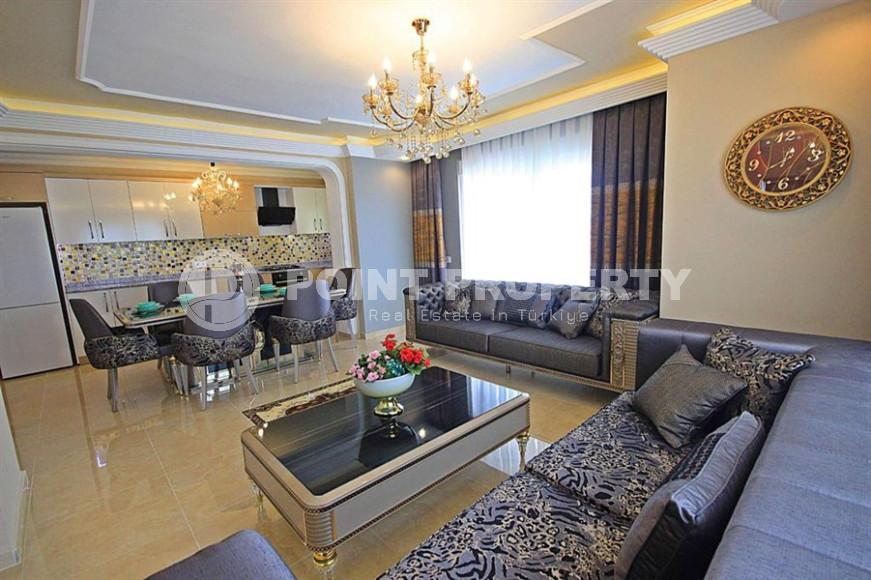 Large view duplex 3+1 with designer interior in Mahmutlar 250m from the Mediterranean Sea-id-1179-photo-11