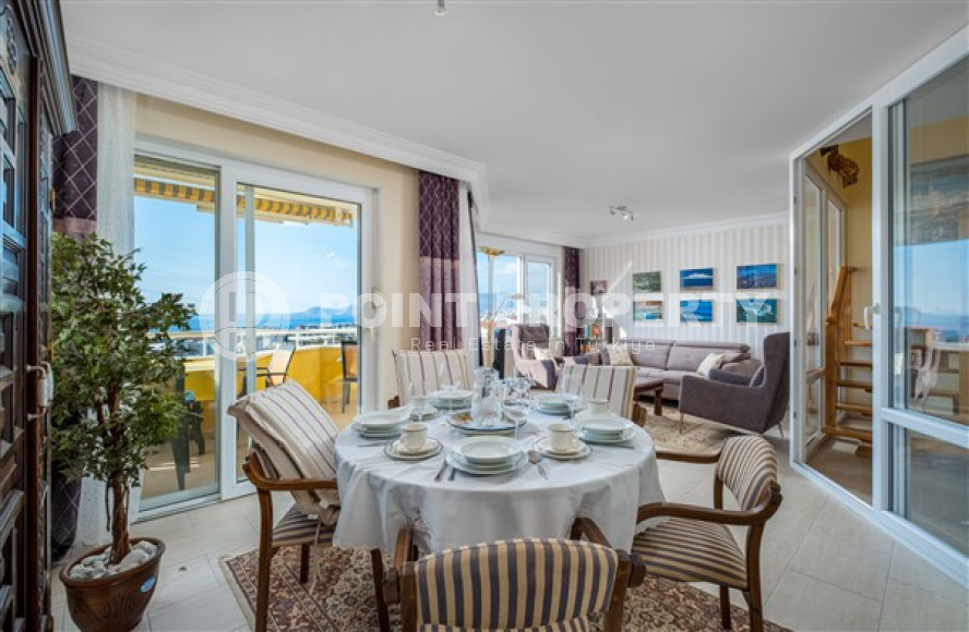 Двухуровневая квартира 3+1, 145м² с потрясающими видами в районе Алании Каргыджак, в 650м от моря-id-2214-фото-9