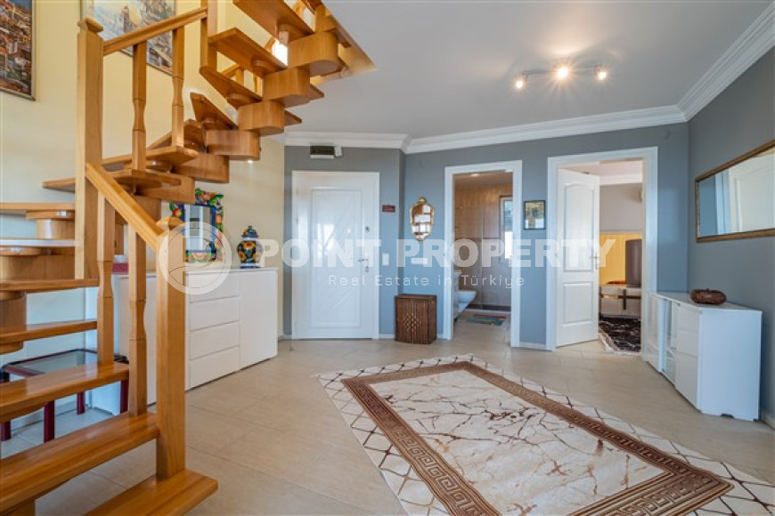 Двухуровневая квартира 3+1, 145м² с потрясающими видами в районе Алании Каргыджак, в 650м от моря-id-2214-фото-18