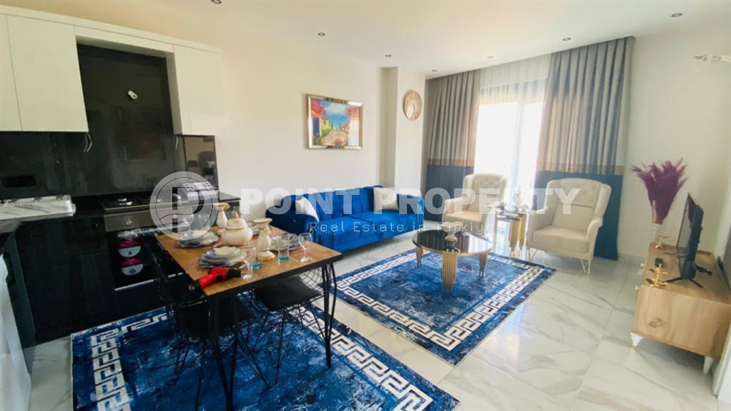 Furnished 1+1 apartment in a residence with infrastructure at the final stage of construction in the Oba district-id-1182-photo-2