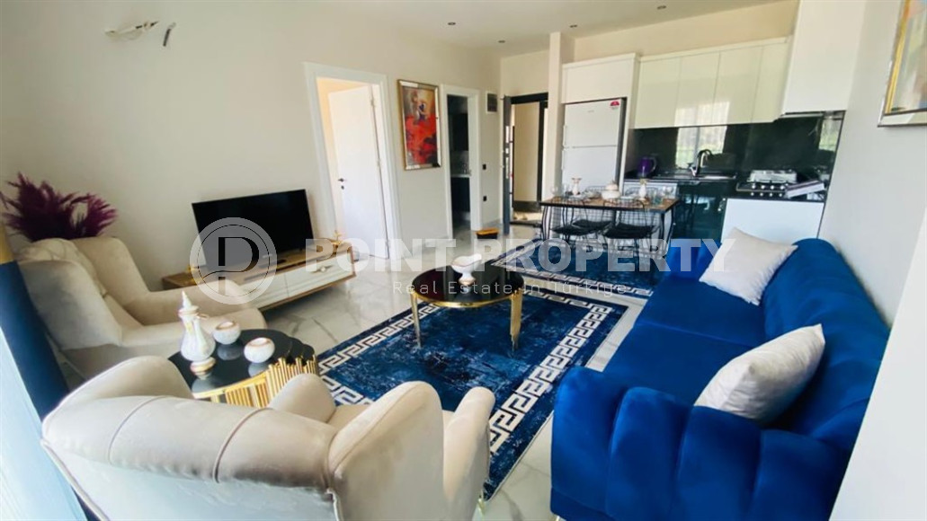 Furnished 1+1 apartment in a residence with infrastructure at the final stage of construction in the Oba district-id-1182-photo-3