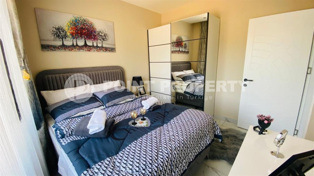 Furnished 1+1 apartment in a residence with infrastructure at the final stage of construction in the Oba district-id-1182-photo-4