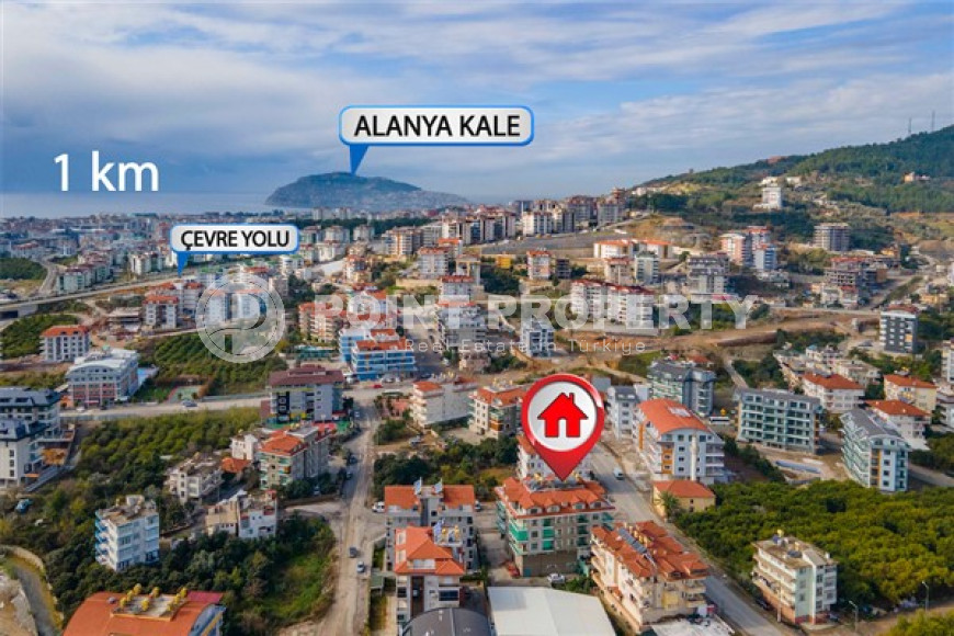 Spacious four bedroom penthouse, 220m², with separate kitchen, overlooking the mountains in Oba, Alanya-id-2228-photo-4