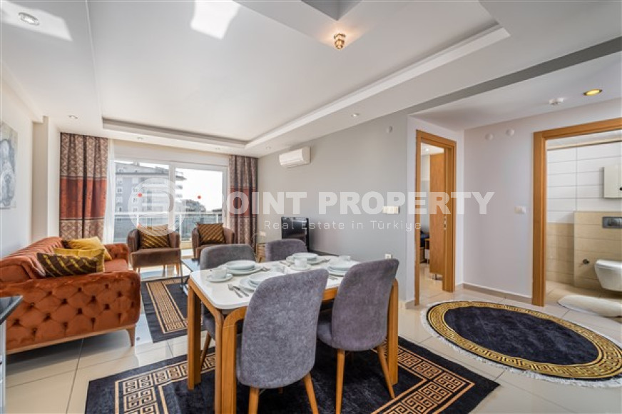 Elegant one-bedroom apartment, 77m², in a luxury complex in Alanya - Cikcilli-id-2231-photo-14