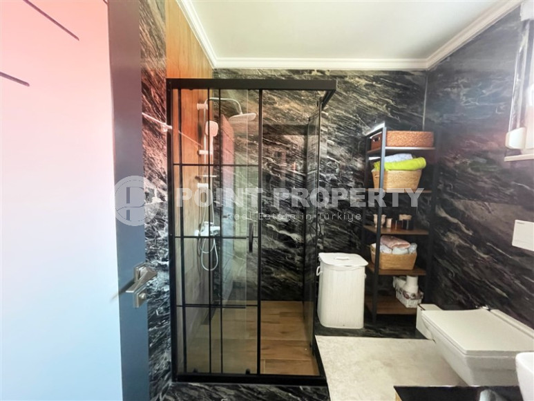 Частная меблированная вилла с тремя спальнями, с собственным бассейном в районе Алании Оба.-id-1184-фото-15