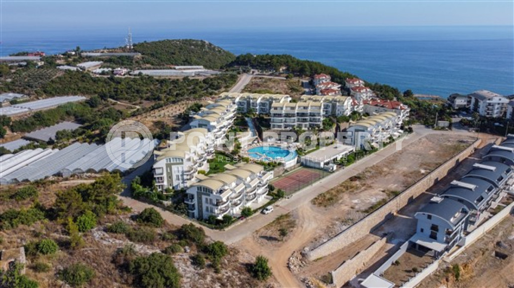 Элегантная двухуровневая квартира, 110м² в уютной резиденции в районе Алании Конаклы, в 300м от моря-id-2232-фото-3