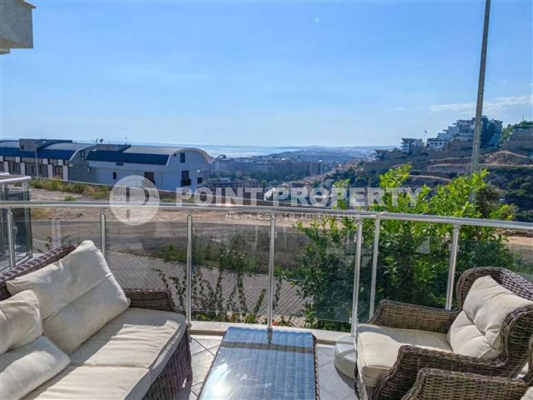 Элегантная двухуровневая квартира, 110м² в уютной резиденции в районе Алании Конаклы, в 300м от моря-id-2232-фото-23