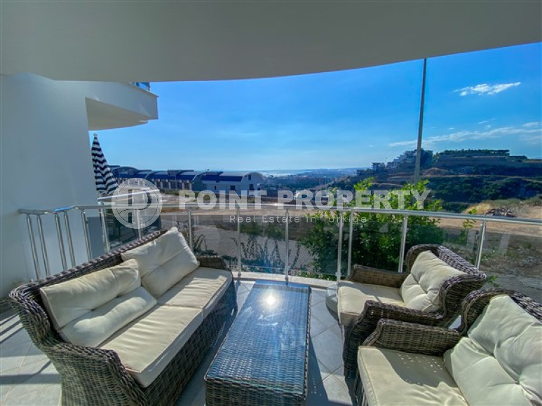 Элегантная двухуровневая квартира, 110м² в уютной резиденции в районе Алании Конаклы, в 300м от моря-id-2232-фото-24