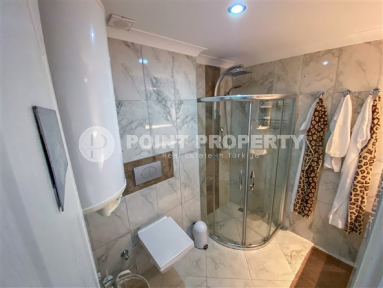 Элегантная двухуровневая квартира, 110м² в уютной резиденции в районе Алании Конаклы, в 300м от моря-id-2232-фото-25