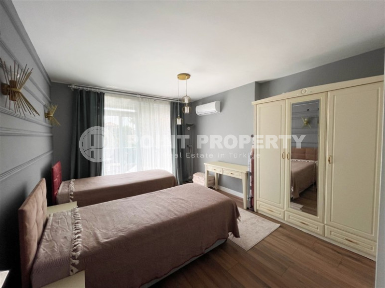 Частная меблированная вилла с тремя спальнями, с собственным бассейном в районе Алании Оба.-id-1184-фото-18