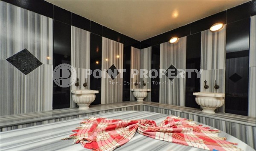 Элегантная двухуровневая квартира, 110м² в уютной резиденции в районе Алании Конаклы, в 300м от моря-id-2232-фото-41