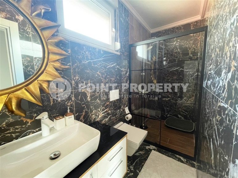 Частная меблированная вилла с тремя спальнями, с собственным бассейном в районе Алании Оба.-id-1184-фото-32