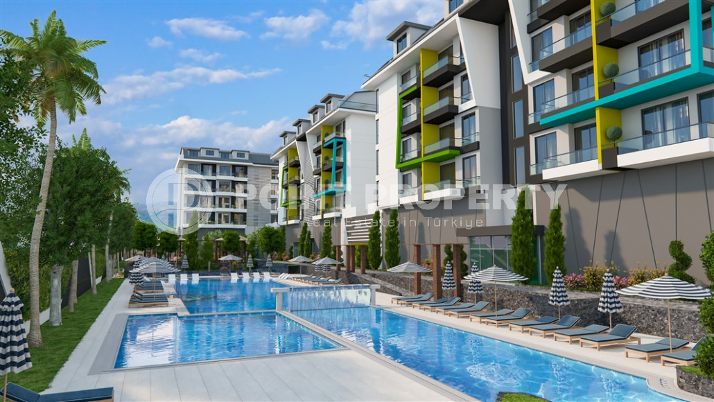 Spacious apartments in a new premium complex with a private beach in Kargicak.-id-1187-photo-5