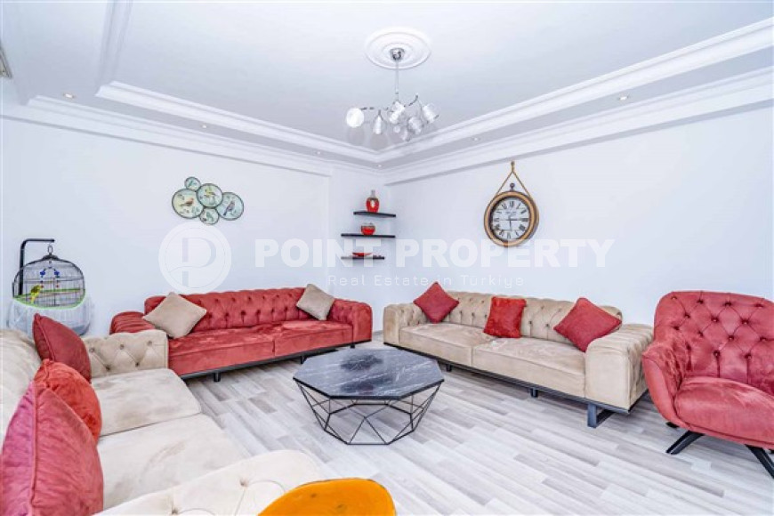 Трехкомнатные апартаменты, 100 м2, с большим  бассейном на территории комплекса, район Джикджилли, Алания-id-2247-фото-2