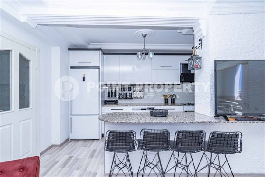 Трехкомнатные апартаменты, 100 м2, с большим  бассейном на территории комплекса, район Джикджилли, Алания-id-2247-фото-5