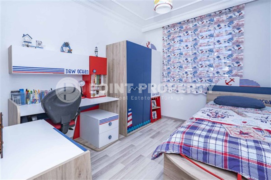 Трехкомнатные апартаменты, 100 м2, с большим  бассейном на территории комплекса, район Джикджилли, Алания-id-2247-фото-10