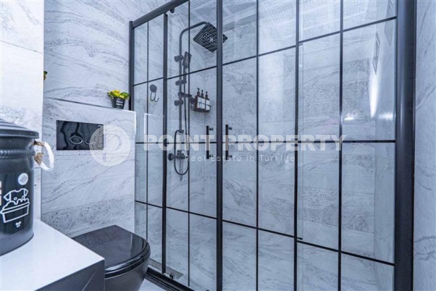 Трехкомнатные апартаменты, 100 м2, с большим  бассейном на территории комплекса, район Джикджилли, Алания-id-2247-фото-12