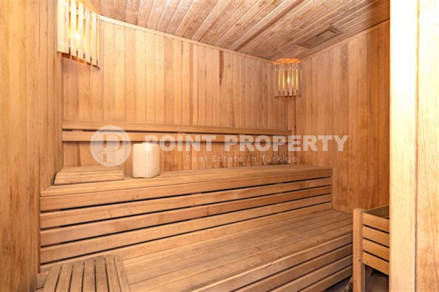 Трехкомнатные апартаменты, 100 м2, с большим  бассейном на территории комплекса, район Джикджилли, Алания-id-2247-фото-25