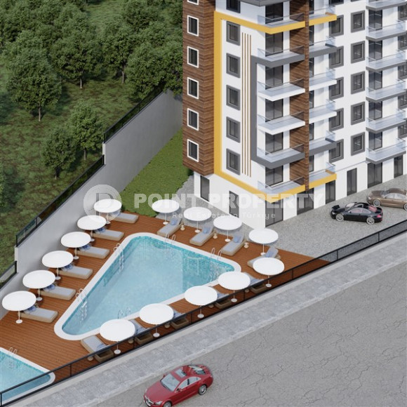 Квартира 2+1, 100 кв.м, в новой резиденции с инфраструктурой, в 1000 м от моря район Демирташ, Алания-id-2251-фото-8