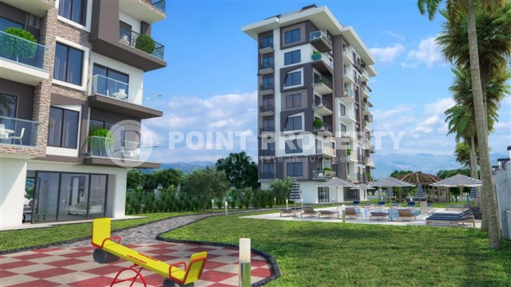 Апартаменты с одной спальней 65 кв. м  в 200 метрах от моря в новом комплексе уединенного района Демирташ, Алания.-id-2252-фото-7