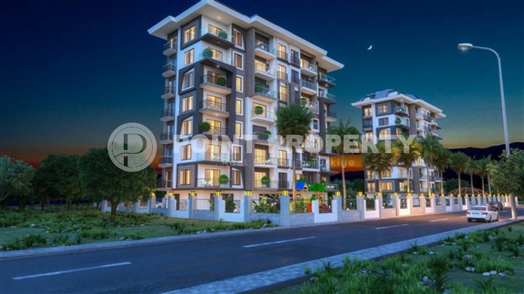 Апартаменты с одной спальней 65 кв. м  в 200 метрах от моря в новом комплексе уединенного района Демирташ, Алания.-id-2252-фото-4