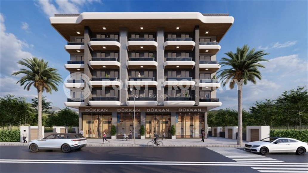 Apartments in a premium complex, 50-175m², 100m from the sea in Kargicak, Alanya-id-2262-photo-1