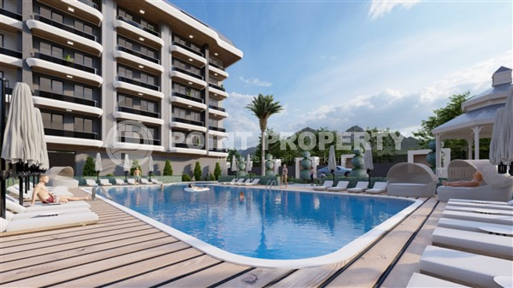 Квартиры в комплексе премиум класса, 50-175м², в 100м от моря в районе Каргыджак, Алания-id-2262-фото-3