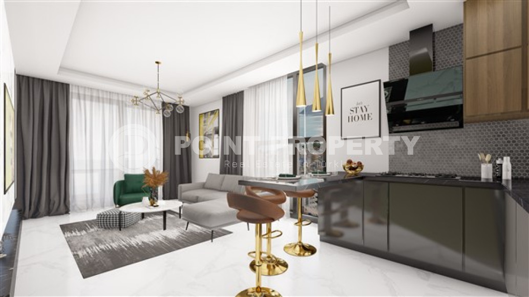 Квартиры в комплексе премиум класса, 50-175м², в 100м от моря в районе Каргыджак, Алания-id-2262-фото-9