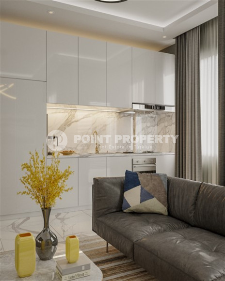 A new, modern premium class complex under construction with apartments of different layouts, ranging from 48 to 150 m² in the attractive Oba area, Alanya.-id-2267-photo-3